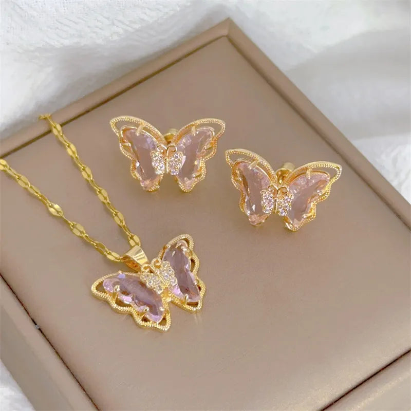 Butterfly Light Luxury Jewelry Set