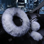 Load image into Gallery viewer, Fur Steering Wheel Cover Set
