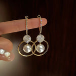 Load image into Gallery viewer, Classic Pearl Tassel Earrings
