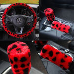 Load image into Gallery viewer, Leopard Print Plush Car Steering Wheel Cover
