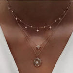 Load image into Gallery viewer, Moon &amp; Stars Layered Necklace
