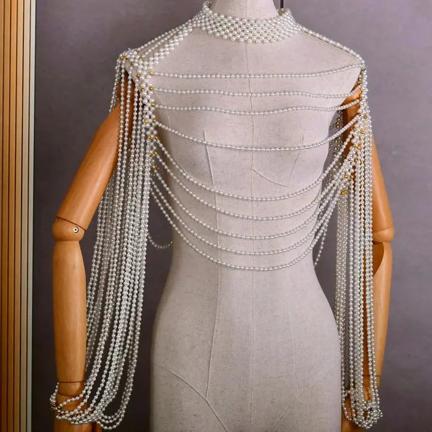 Pearl Fringe Body Chain