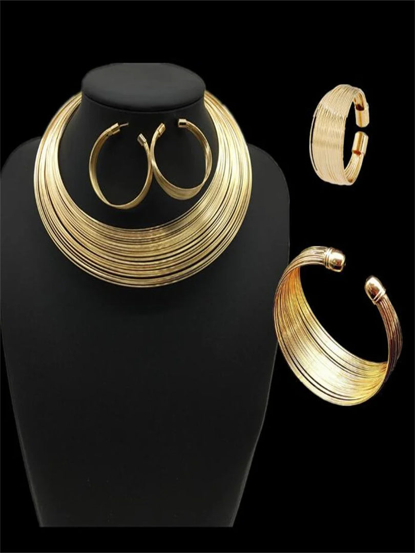 Gold-Plated Alloy Jewelry