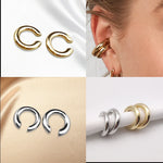 Load image into Gallery viewer, Gold Silver Ear Cuffs
