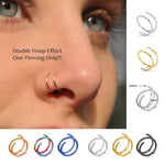 Load image into Gallery viewer, Double Layers Stainless Steel Nose Ring
