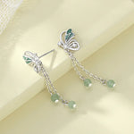 Load image into Gallery viewer, S925 Silver Butterfly Tassel Earrings
