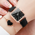 Load image into Gallery viewer, Fashion Square Watch &amp; Heart Bracelet Set
