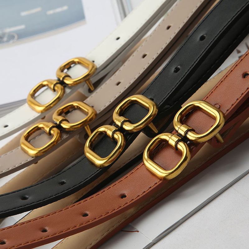 Fashion PU Leather Belt with Metal Buckle