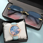 Load image into Gallery viewer, Casual Bracelet Watch &amp; Glasses Set
