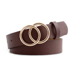 Load image into Gallery viewer, Retro Leather Belt with Double Round Buckle
