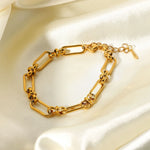 Load image into Gallery viewer, Gold Plated Knot Chain Bracelet
