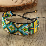 Load image into Gallery viewer, Handmade Boho Glass Bead Bracelet - Colorful Adjustable Jewelry
