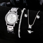 Load image into Gallery viewer, Luxury Rhinestone Watch &amp; Jewelry Set
