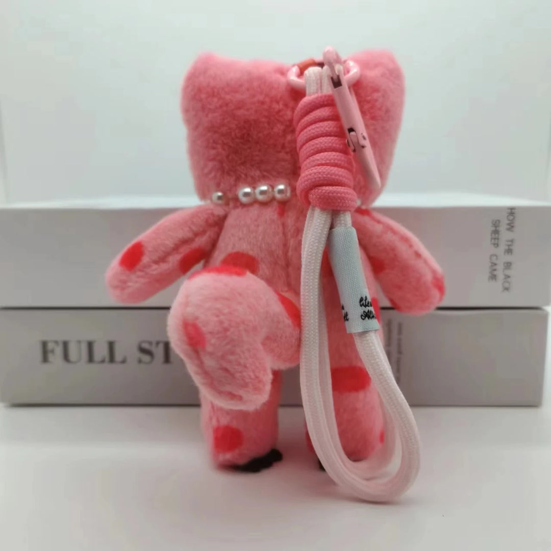 Kawaii Pink Cat Plush Keychain