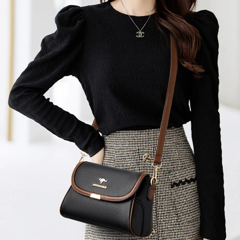 Solid Color Designer Crossbody Bag