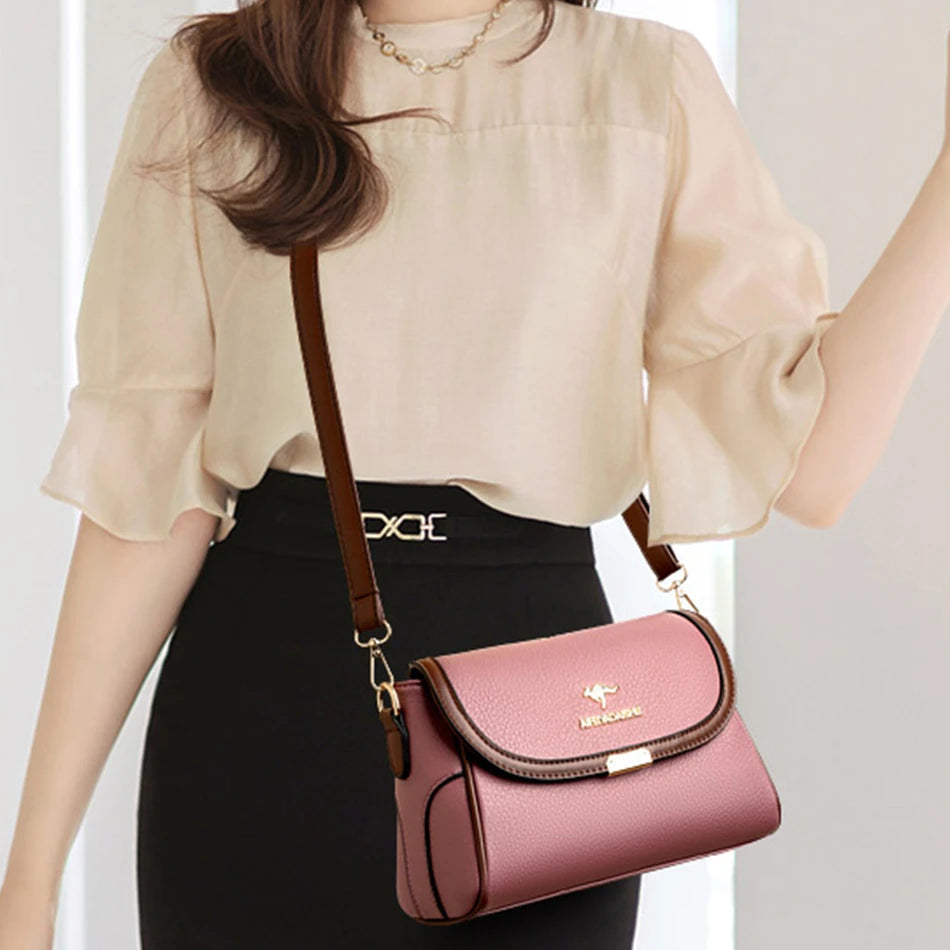 Solid Color Designer Crossbody Bag