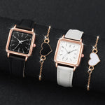 Load image into Gallery viewer, Fashion Square Watch &amp; Heart Bracelet Set
