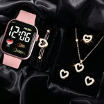 Load image into Gallery viewer, 6-Piece Love Square Digital Watch Set
