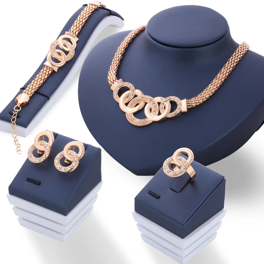 Retro Five-Ring Jewelry Set