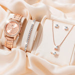 Load image into Gallery viewer, Luxury Rhinestone Watch &amp; Jewelry Set
