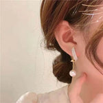 Load image into Gallery viewer, Classic Pearl Tassel Earrings
