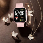 Load image into Gallery viewer, 6-Piece Love Square Digital Watch Set
