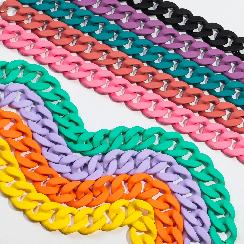 Colorful Matte Acrylic Choker Necklace