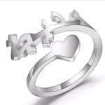 Load image into Gallery viewer, Customized Stainless Steel Name Ring
