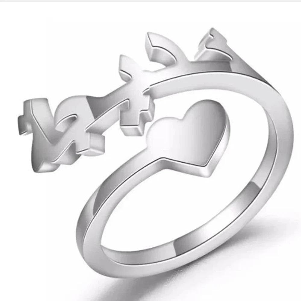 Customized Stainless Steel Name Ring