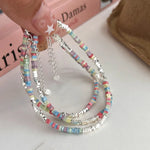 Load image into Gallery viewer, Silver Colorful Bead Bracelet
