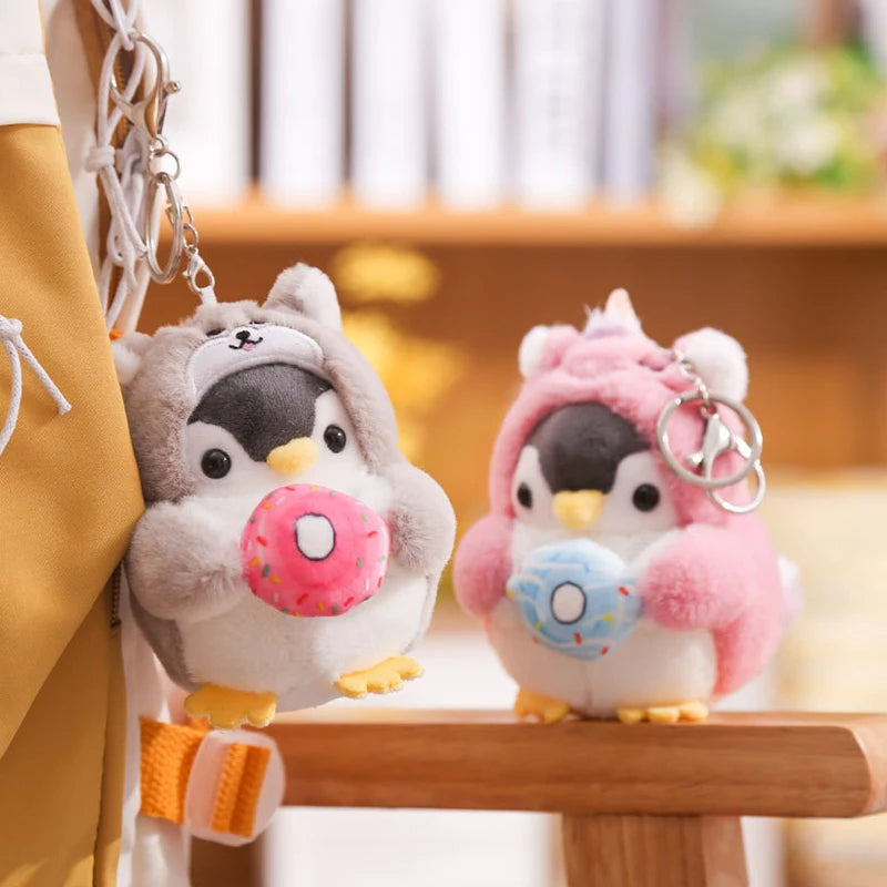 Cute Penguin Plush Keychain