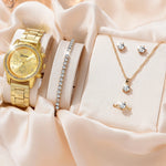 Load image into Gallery viewer, Luxury Rhinestone Watch &amp; Jewelry Set
