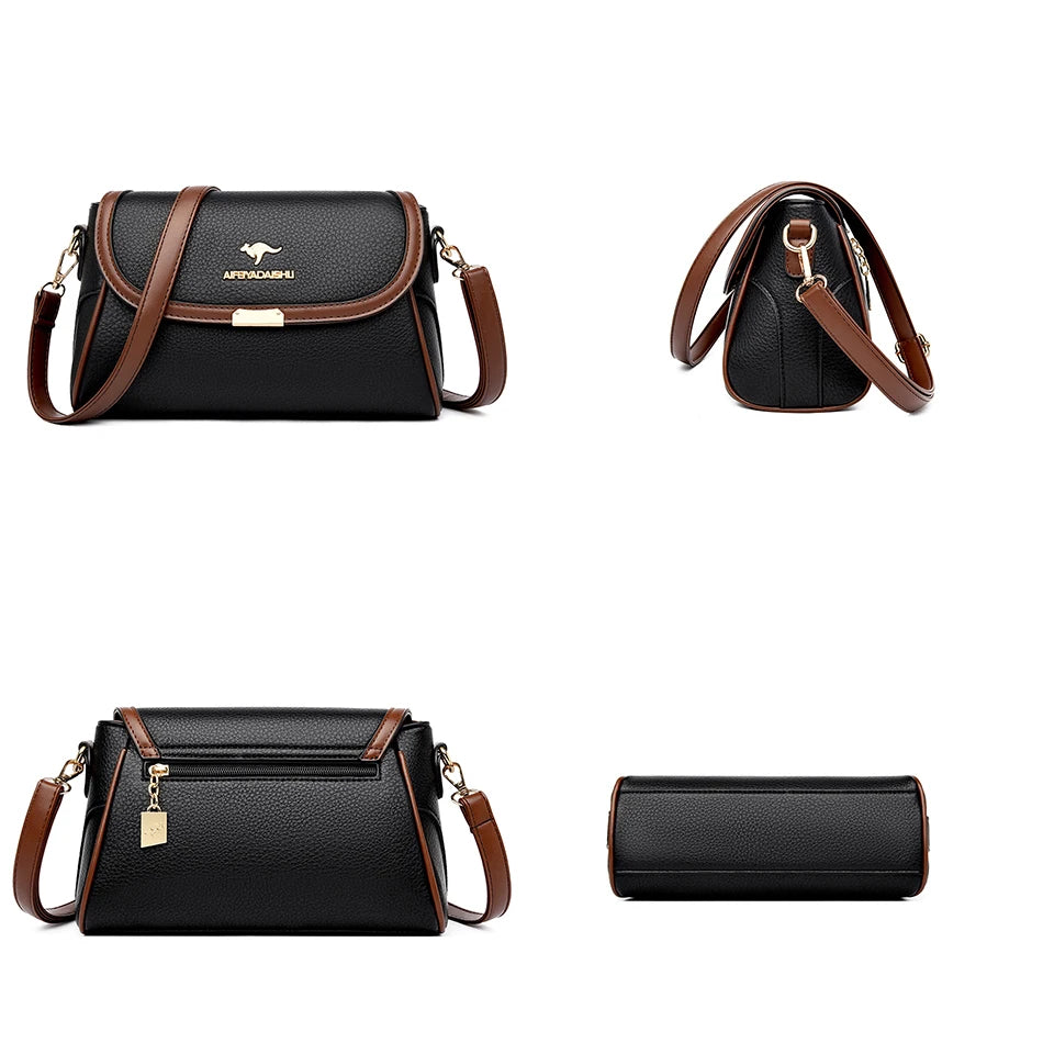 Solid Color Designer Crossbody Bag