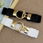 Load image into Gallery viewer, Women’s Skinny Elastic Stretch Belt with Golden Buckle
