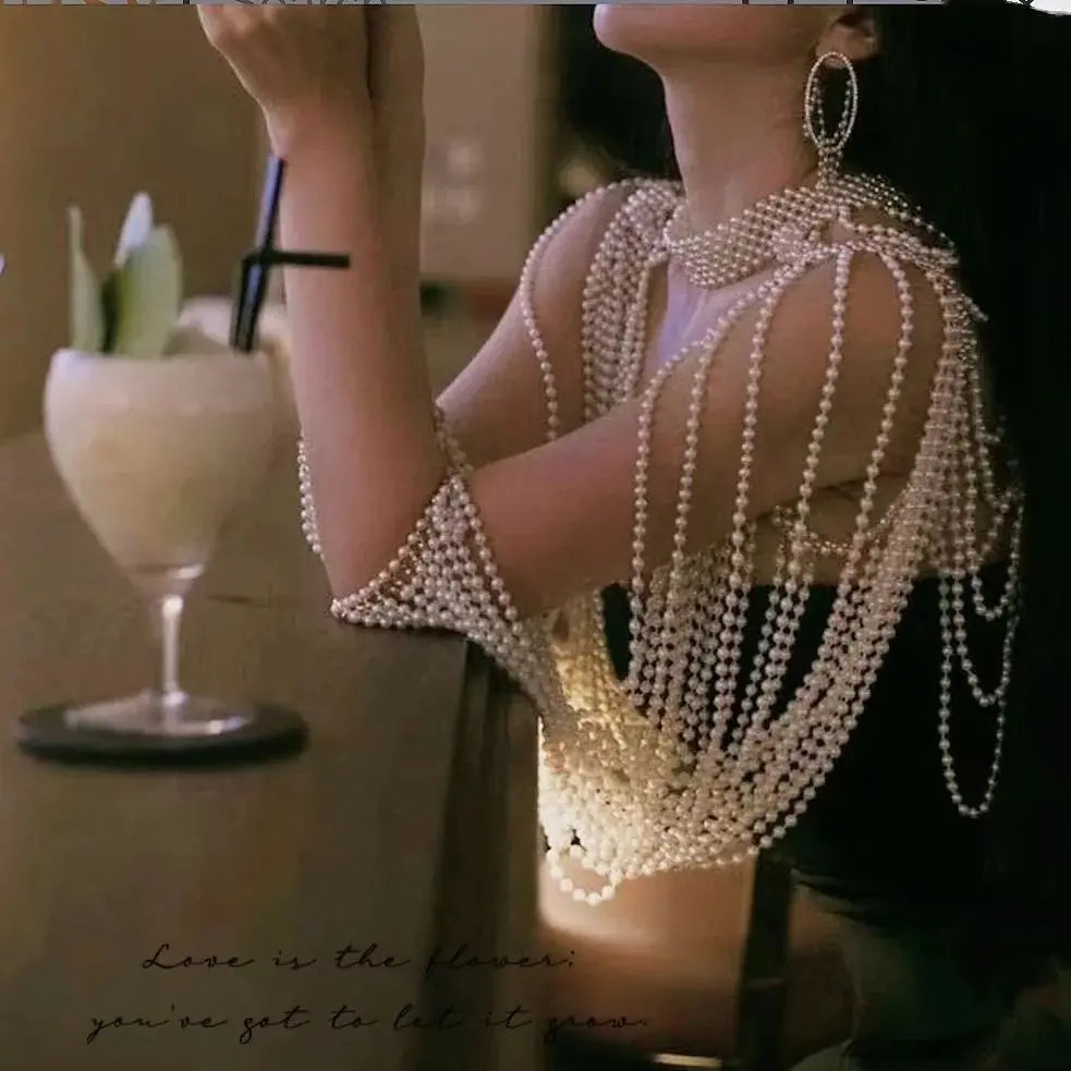 Pearl Fringe Body Chain