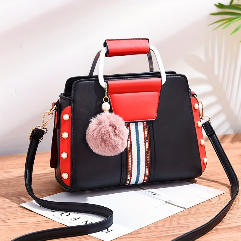 Trendy Solid Color Shoulder Bag