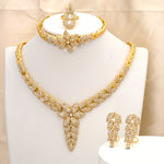 Load image into Gallery viewer, Elegant Gold-Plated Zircon Jewelry Set
