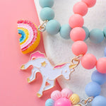 Load image into Gallery viewer, 3pcs Cute Unicorn/Sunflower/Rainbow Charm Beaded Bracelets For Girls
