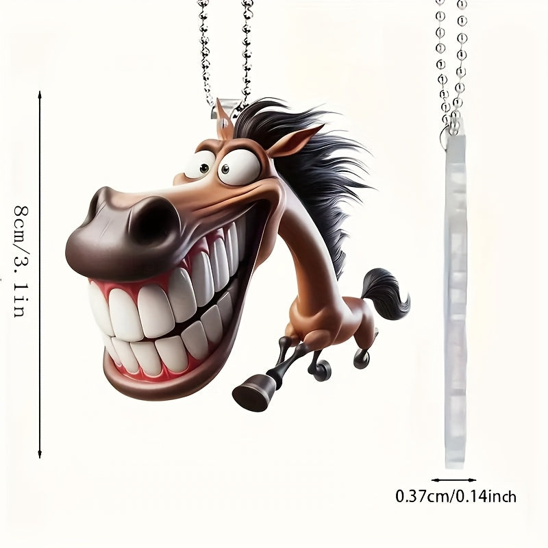 Big Mouth Horse Acrylic Pendant