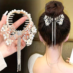 Load image into Gallery viewer, Exquisite Butterfly Flower Pearl Hair Clip
