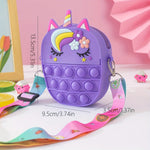 Load image into Gallery viewer, Princess Coin Purse - Silicone Unicorn Pattern
