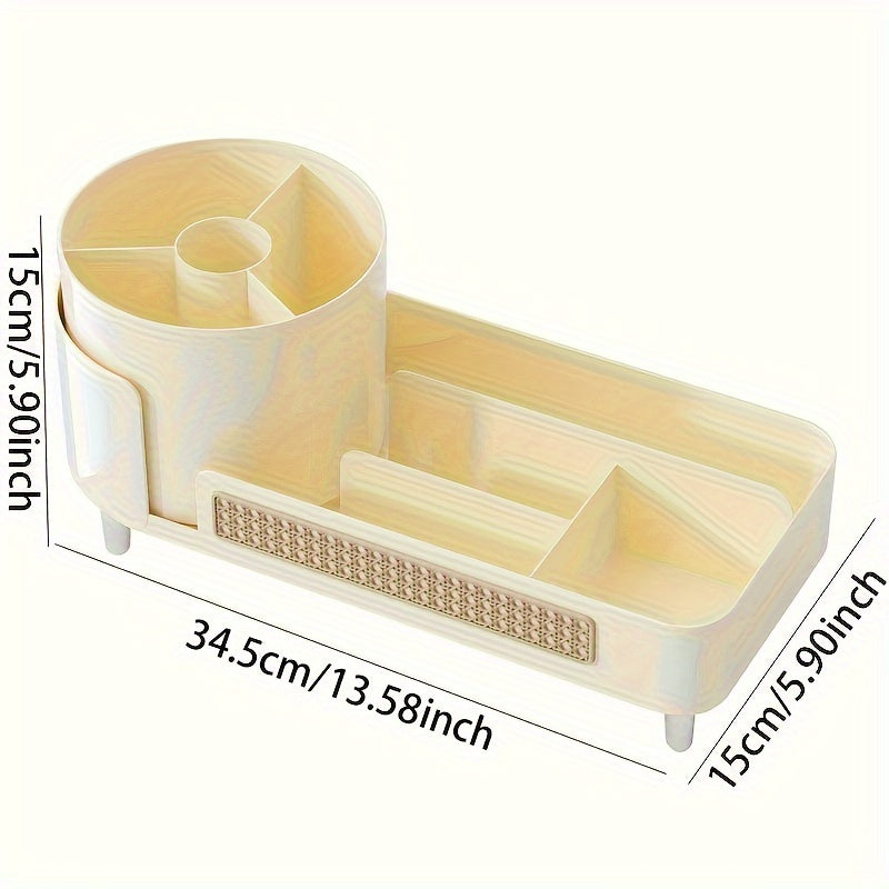 Multi-Compartment Cosmetic Storage Box