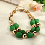 Load image into Gallery viewer, Elegant Resin Bead Statement Necklace
