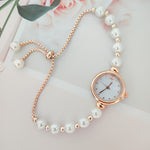 Load image into Gallery viewer, Elegant Pearl &amp; Rhinestone Women&#39;s Watch
