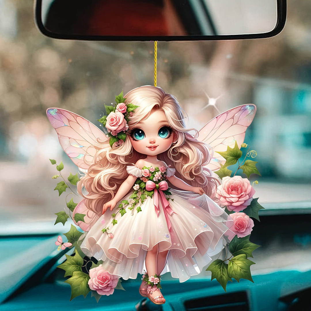 Flower Fairy Pendant - Fantasy Car, Key, or Backpack Charm