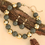 Load image into Gallery viewer, Leopard Print Bead Necklace Set
