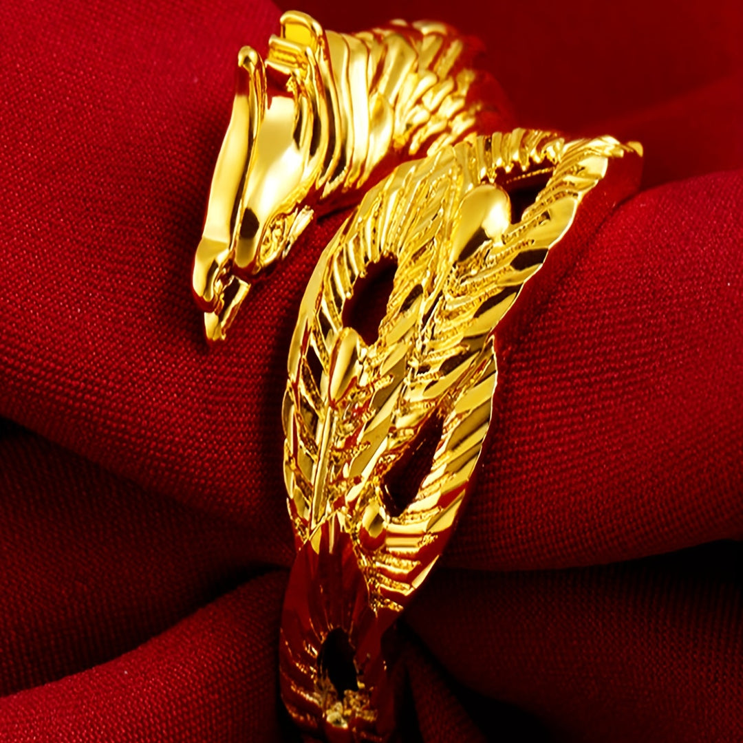 Golden Dragon & Phoenix Ring