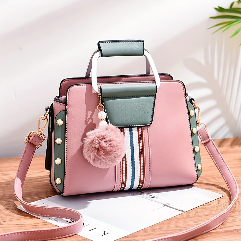 Trendy Solid Color Shoulder Bag