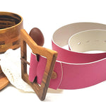 Load image into Gallery viewer, Leather Wood Belt Bryce Free
