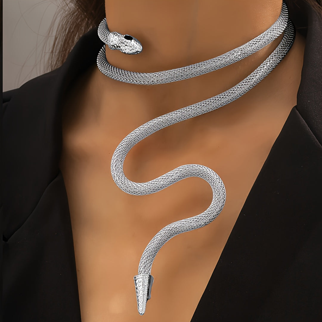 Punk Style Adjustable Snake Necklace